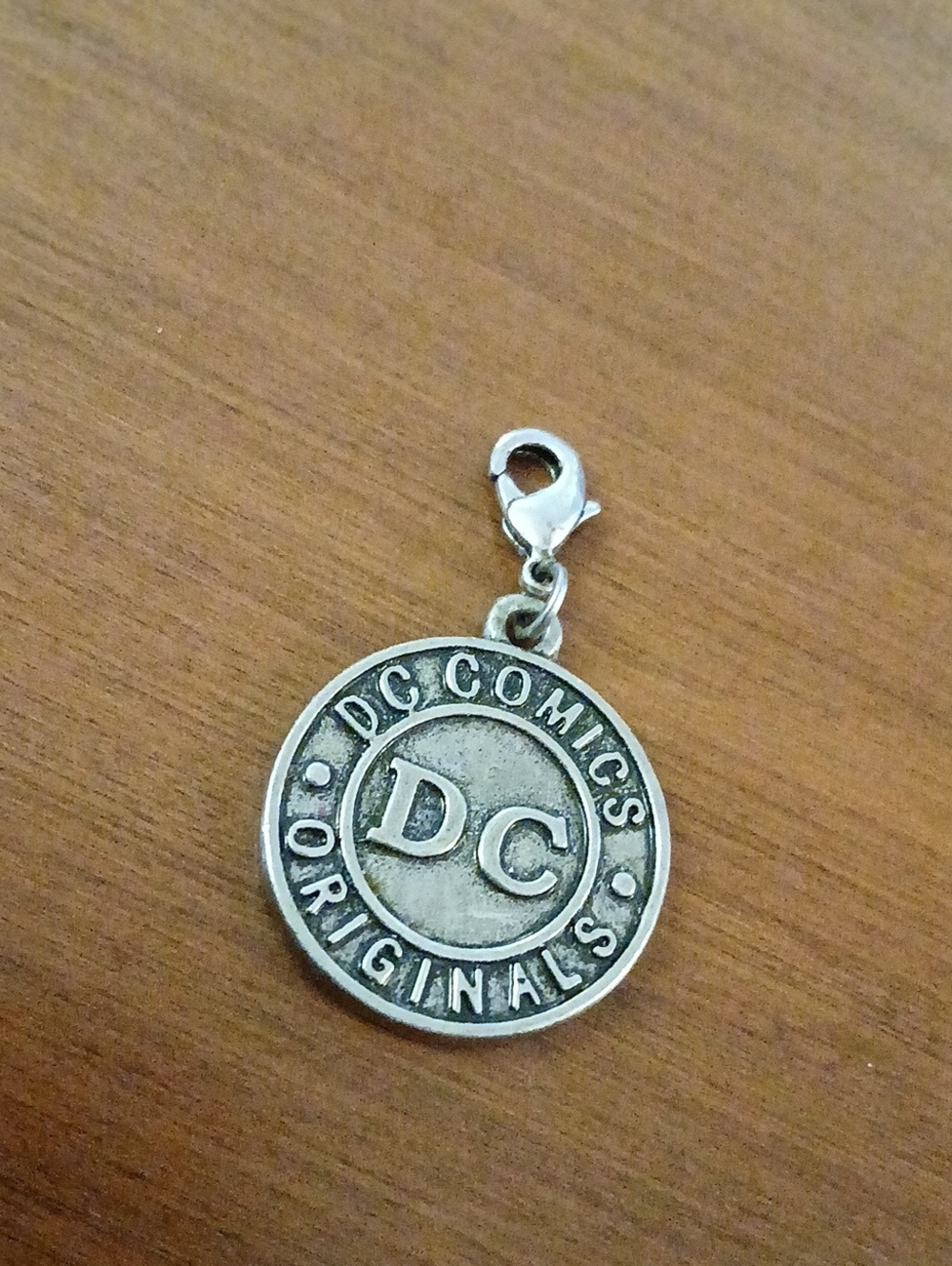 DC Comics Original Pendant Charm S16 1" Collectible Silver Tone